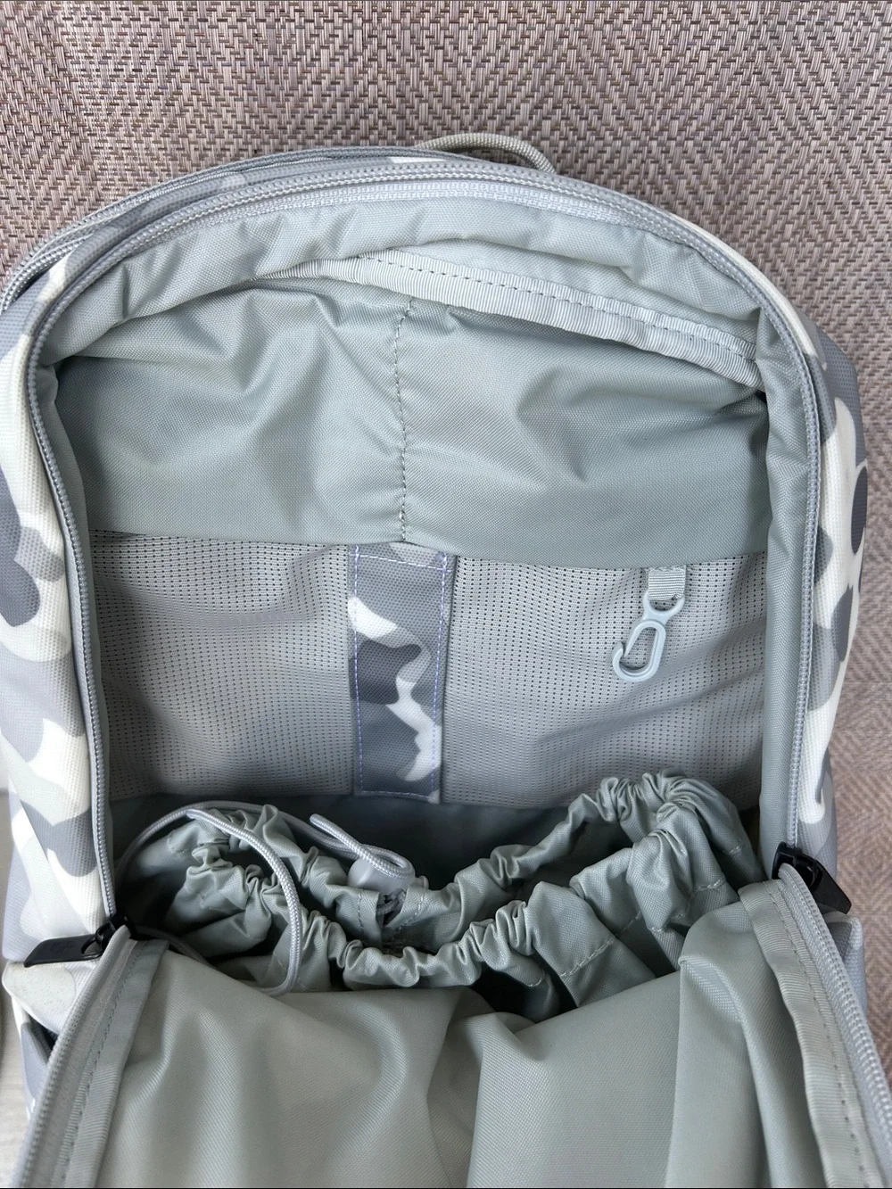 The North Face Gray and White Camo Backpack - Men's Daypack